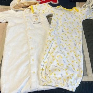 Hooded baby towel and nightgown